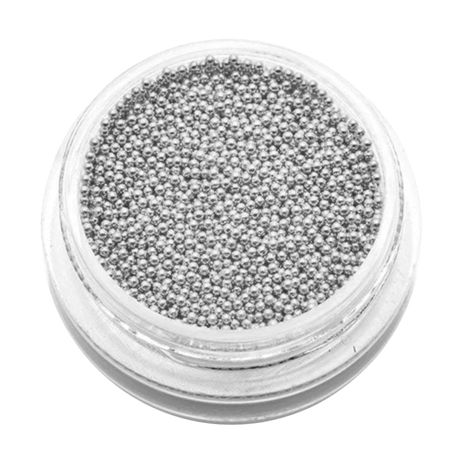 Бульйонки металеві для декору нігтів Nails Molekula Professional Срібло (ML1277)